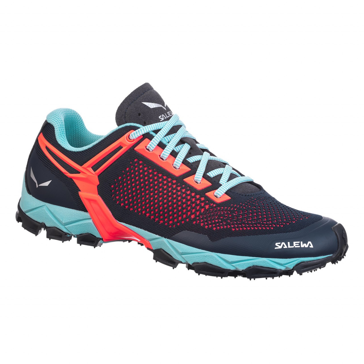 Zapatillas De Montaña Mujer Chile - Salewa Lite Train K - Azules/Azul Marino/Coral - XFLQ-03182